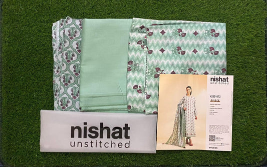 Nishat unstitched 3 piece